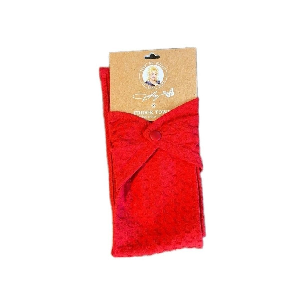 Dolly Parton Official Red Fridge Towel (Brand New) Rare 2025 Collection #823,824